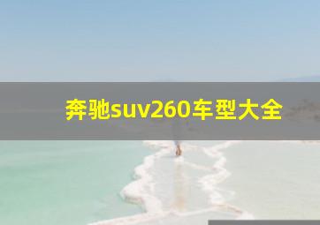 奔驰suv260车型大全