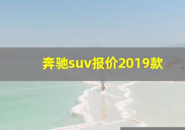 奔驰suv报价2019款