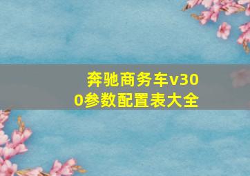 奔驰商务车v300参数配置表大全