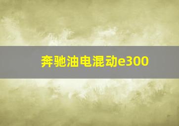 奔驰油电混动e300