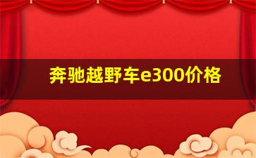 奔驰越野车e300价格