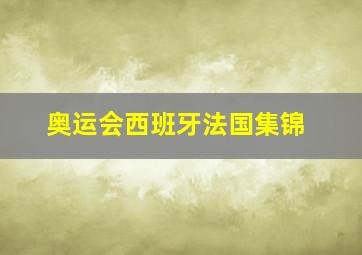 奥运会西班牙法国集锦