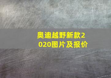 奥迪越野新款2020图片及报价