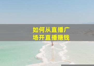 如何从直播广场开直播赚钱