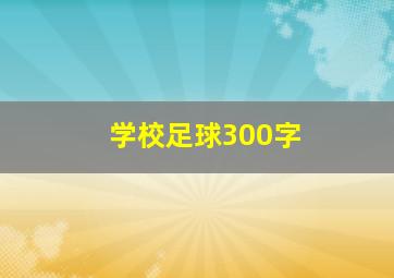 学校足球300字