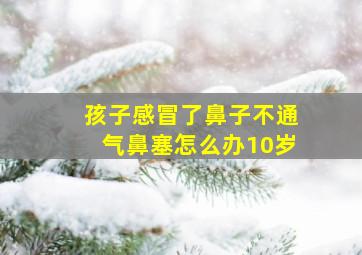 孩子感冒了鼻子不通气鼻塞怎么办10岁