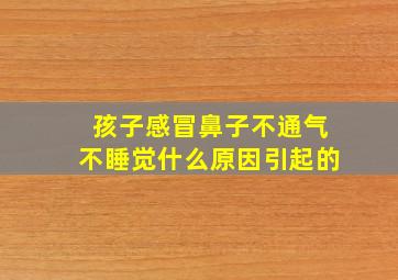 孩子感冒鼻子不通气不睡觉什么原因引起的