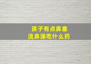 孩子有点鼻塞流鼻涕吃什么药