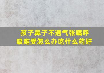 孩子鼻子不通气张嘴呼吸难受怎么办吃什么药好