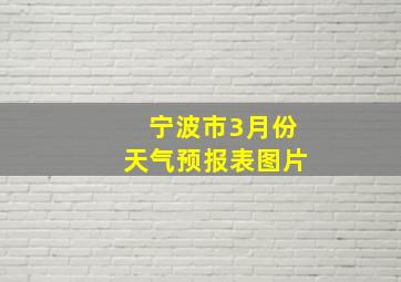 宁波市3月份天气预报表图片