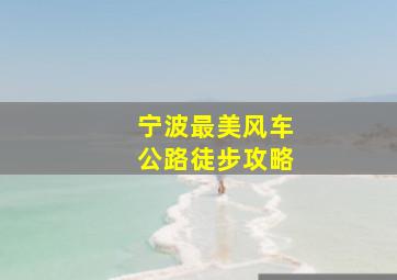 宁波最美风车公路徒步攻略