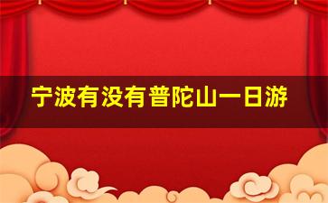 宁波有没有普陀山一日游