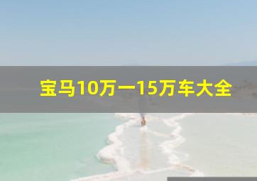 宝马10万一15万车大全