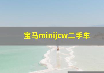 宝马minijcw二手车