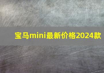 宝马mini最新价格2024款