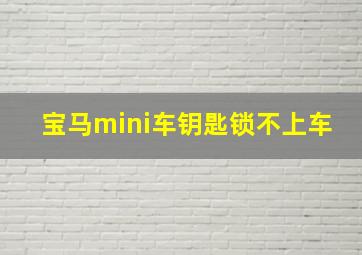 宝马mini车钥匙锁不上车