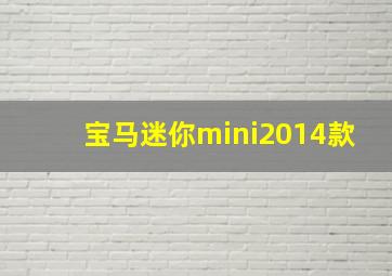 宝马迷你mini2014款