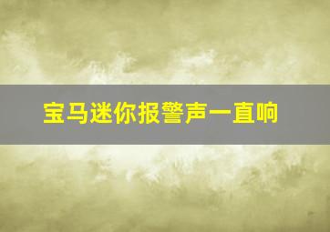 宝马迷你报警声一直响