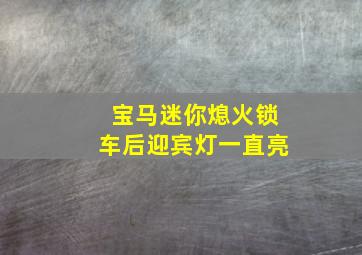 宝马迷你熄火锁车后迎宾灯一直亮