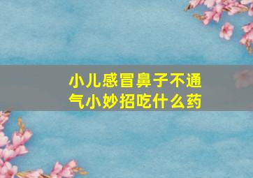 小儿感冒鼻子不通气小妙招吃什么药