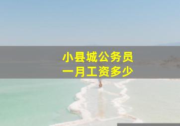 小县城公务员一月工资多少