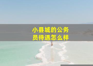 小县城的公务员待遇怎么样