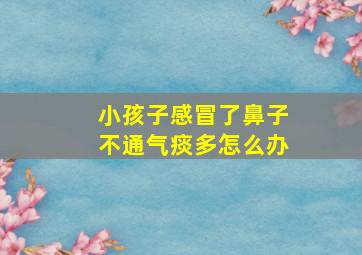 小孩子感冒了鼻子不通气痰多怎么办