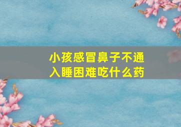 小孩感冒鼻子不通入睡困难吃什么药