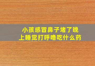 小孩感冒鼻子堵了晚上睡觉打呼噜吃什么药