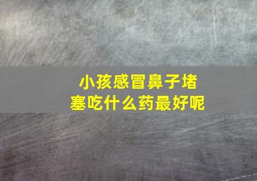 小孩感冒鼻子堵塞吃什么药最好呢