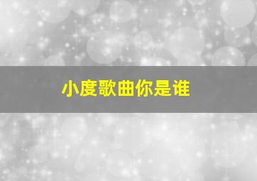 小度歌曲你是谁