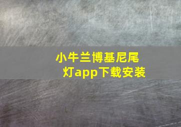 小牛兰博基尼尾灯app下载安装