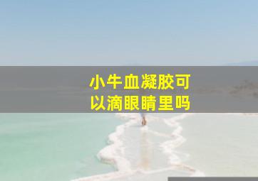 小牛血凝胶可以滴眼睛里吗