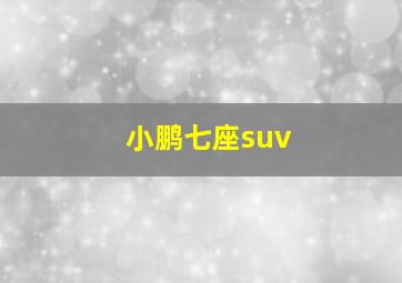 小鹏七座suv