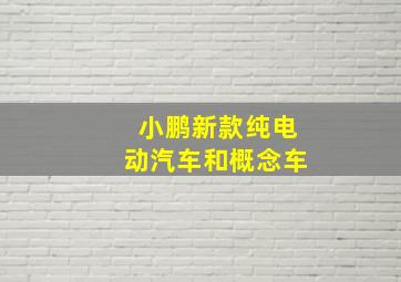 小鹏新款纯电动汽车和概念车