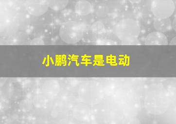 小鹏汽车是电动