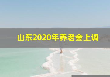 山东2020年养老金上调