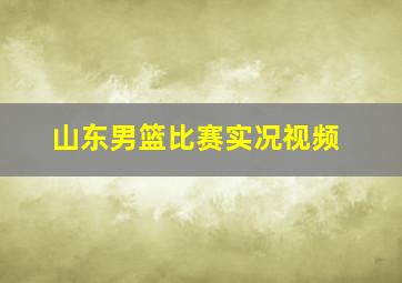 山东男篮比赛实况视频