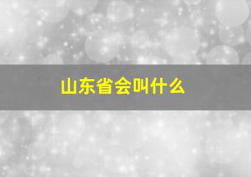 山东省会叫什么