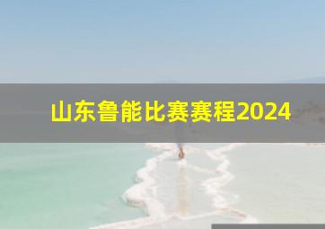 山东鲁能比赛赛程2024