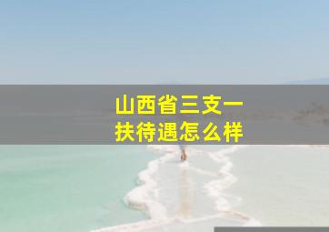 山西省三支一扶待遇怎么样