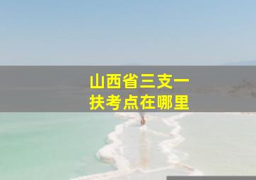 山西省三支一扶考点在哪里