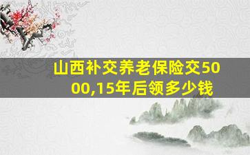 山西补交养老保险交5000,15年后领多少钱