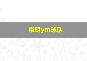 崇明ym球队