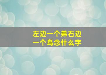 左边一个弟右边一个鸟念什么字