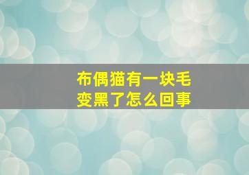 布偶猫有一块毛变黑了怎么回事