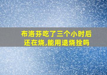 布洛芬吃了三个小时后还在烧,能用退烧拴吗