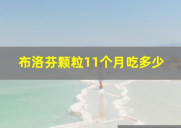 布洛芬颗粒11个月吃多少