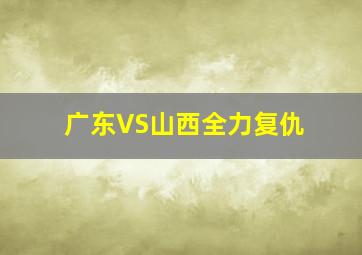 广东VS山西全力复仇