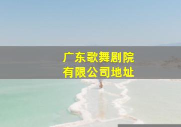 广东歌舞剧院有限公司地址